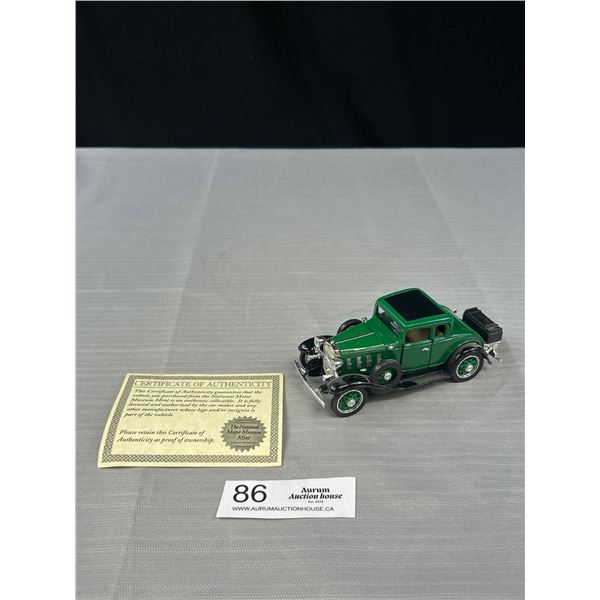 (Green) 1932 Chevrolet Coupe National Motor Museum Mint Diecast 1/32 Scale