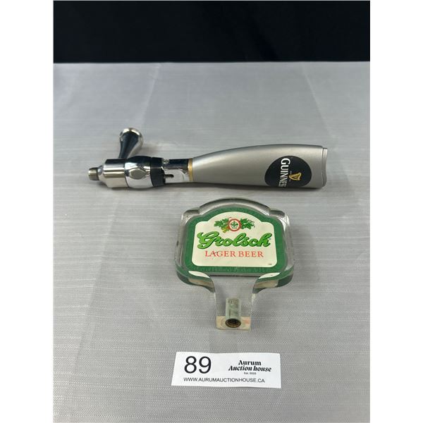 Guiness and Grolsch Beer Tap Handles 5" and 9" Long