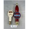 Image 1 : Samuel Adams Bostone Ale and Okanagan Classic Brown Ale Beer Tap Handles 7" and 12"