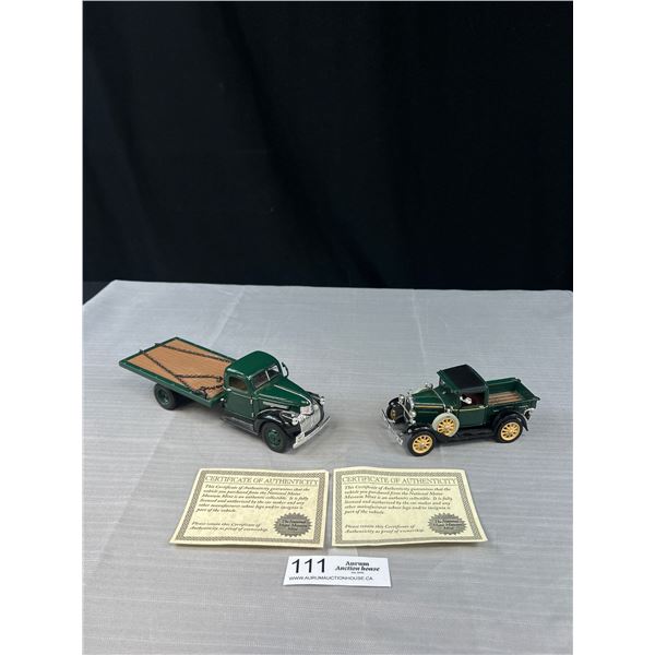 Limited Edition 1948 Chev Flatbed and 1931 Ford Model A Truck National Motor Museum Mint 1/32 Scale