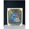 Image 2 : 2 Vintage Freightliner Semi Truck Pictures Each Approx 16" x 20"