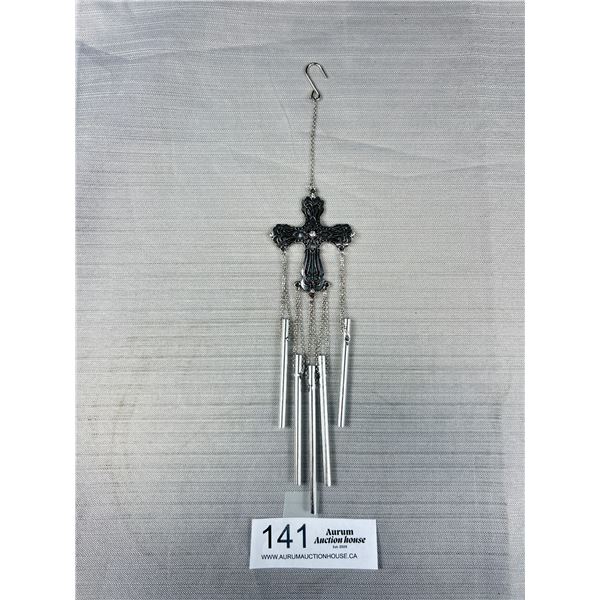 Vintage Silver Cross w/ Tassels Pendant or Hanger