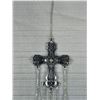 Image 2 : Vintage Silver Cross w/ Tassels Pendant or Hanger