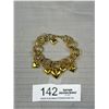 Image 1 : Vintage Gold w/ Charms Link Bracelet