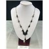 Image 1 : Vintage Silver w/ Black Onyx Stones Inlaid Neckalce
