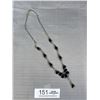 Image 2 : Vintage Silver w/ Black Onyx Stones Inlaid Neckalce