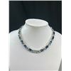 Image 2 : Vintage Silver Plated w/ Glass + Rhinestones Choker Necklace