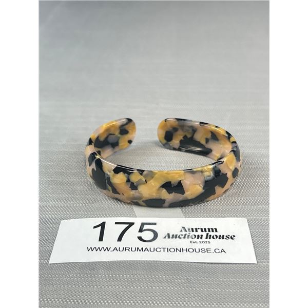 Vintage Bakelite or Celluloid Open Cuff Bangle