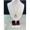 Image 1 : Vintage Gold w/ One Pearl Pendnat w/ Chain Necklace