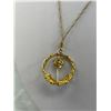 Image 3 : Vintage Gold w/ One Pearl Pendnat w/ Chain Necklace