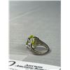 Image 2 : Vintage Silver w/ Green Stones Ring
