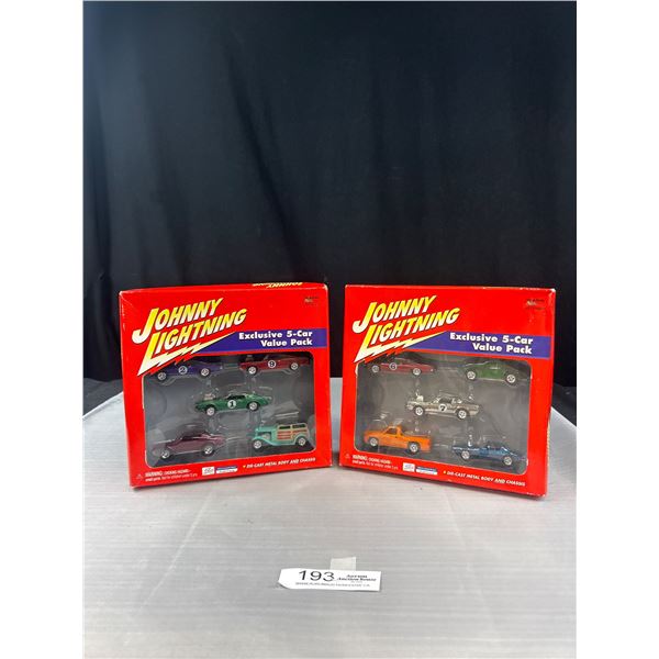 2 Johhny Lightning 5 Car Packs