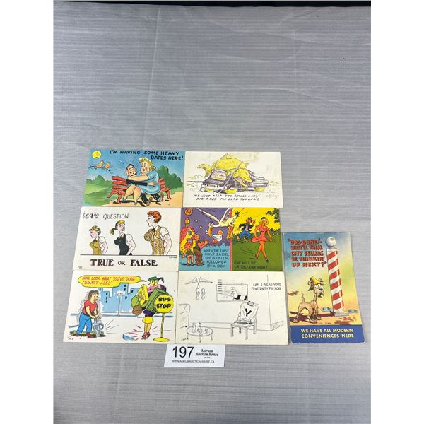 7 Vintage Humour Postcards