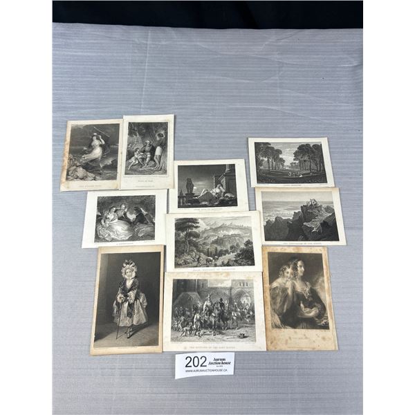 10 Early 19th Century (1840s) Miniature Engragaving