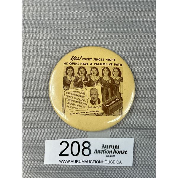 Rare 1940s Dianne Quintuplets (Palmolive) Advertising Mirror