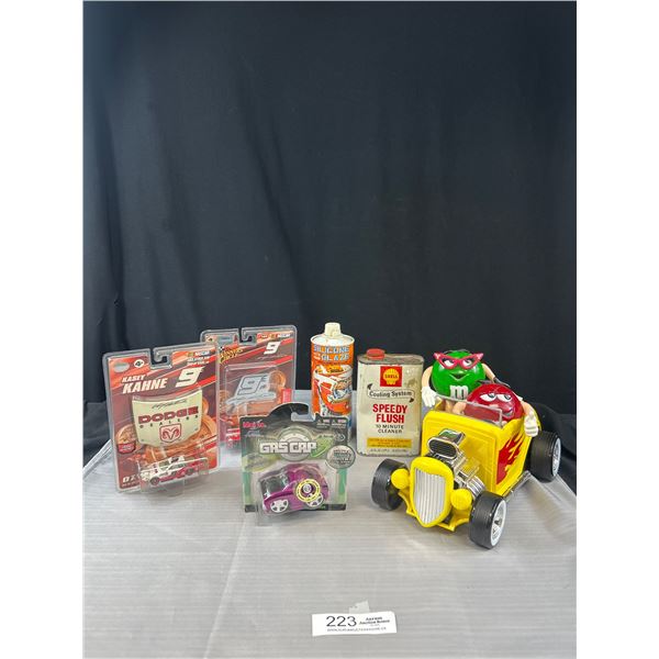 Misc Collectible Lot of Diecast Cars, Automotive Tins and m&m Hotrod