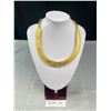 Image 1 : Solid Gold Plated Choker or Bib Necklace Marked MMA WAG