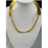 Image 3 : Solid Gold Plated Choker or Bib Necklace Marked MMA WAG