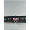 Image 3 : White Gold Plated w/ Pink Stone Ring Marked 18K in Black Ring Box