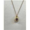 Image 3 : Vintage Gold w/ Amethyst Stone Pendant Necklace Marked 1/20 14K G.F.