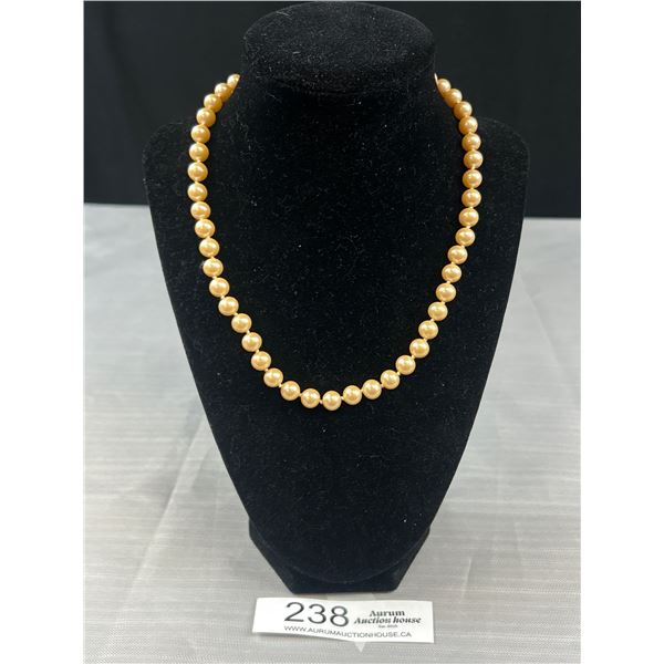 Vintage Hand Knotted Pearl Necklace w/ Original Pearl Clasp