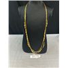 Image 1 : 6 Strands Gold Beads Chain Necklace Extra Length in Nice Condition