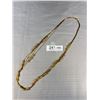 Image 2 : 6 Strands Gold Beads Chain Necklace Extra Length in Nice Condition