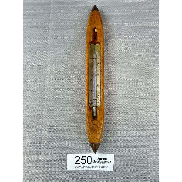 An Oakwoof Bobbin Thermometer