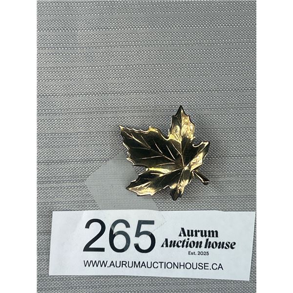 Extra Large (Birks) Sterling Maple Leaf Brooche