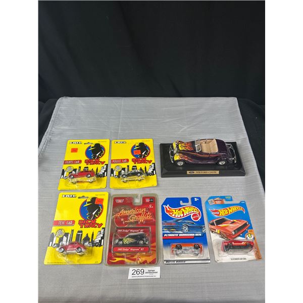 Lot of Hotwheels, Dyck Tracy Cars in Package + 1/24th Scale Car