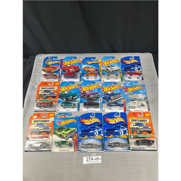 Lot of 15 Hotwheels in Original Packages