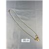 Image 1 : Extra Length of Gold Tone Express Marked Necklace