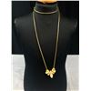 Image 2 : Extra Length of Gold Tone Express Marked Necklace