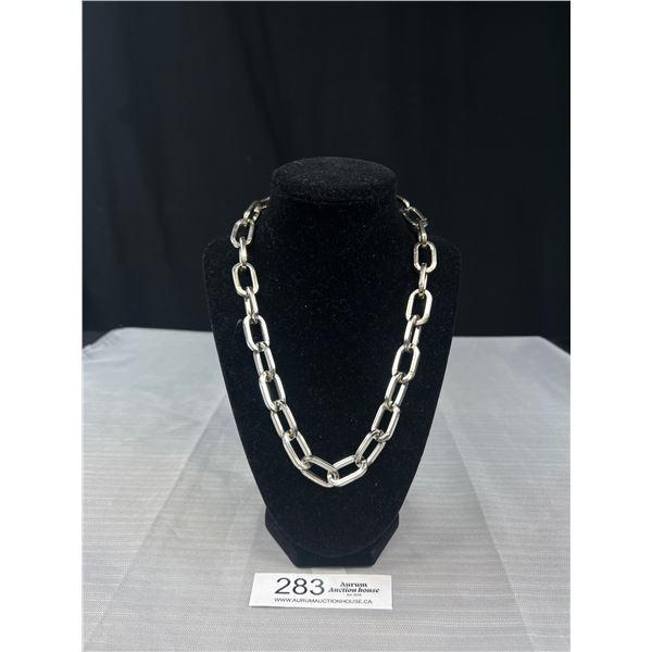 Silver Links Neckacle Marked MERX Made in Spain