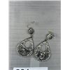Image 5 : 3 Pairs of Vintage Silver Filigree Dangle Earrings + 1 Ring