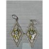 Image 6 : 3 Pairs of Vintage Silver Filigree Dangle Earrings + 1 Ring