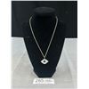 Image 1 : Silver Magic Eye Pendant w/ Chain Necklace