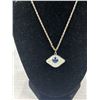 Image 2 : Silver Magic Eye Pendant w/ Chain Necklace
