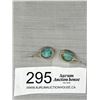 Image 2 : Pair of 925 Sterling Silver Turqouise Stone Earrings