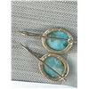 Image 3 : Pair of 925 Sterling Silver Turqouise Stone Earrings