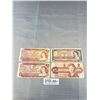 Image 1 : Lot of 4 Old Bank of Canada $2 Notes, 1954 and Newer