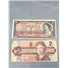 Image 4 : Lot of 4 Old Bank of Canada $2 Notes, 1954 and Newer
