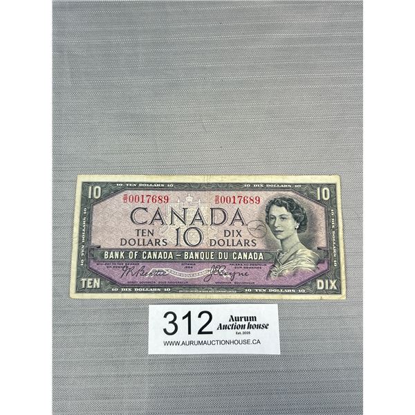 1954 Bank of Canada $10 Banknote