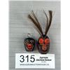 Image 1 : 2 West Coast Native Mask Carved Pendants