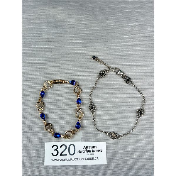 2 Vintage Gold and Silver Bracelets