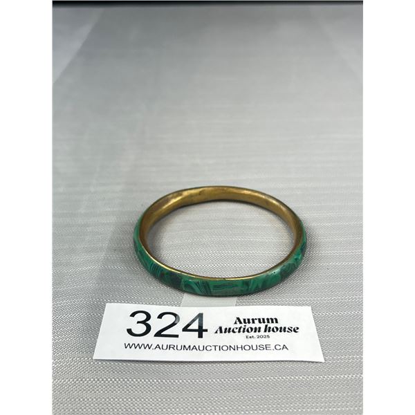 Vintage Genuine Malachite Stones Bangle