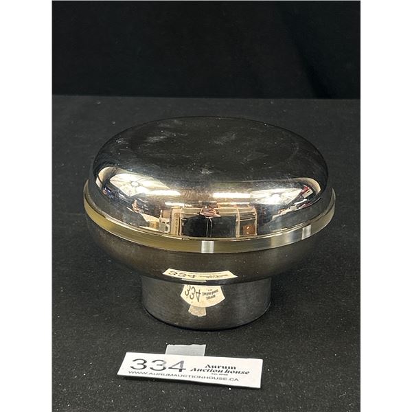 Vintage 1970s Retro Wayne Hustad Audocoron Silver Plate Clock