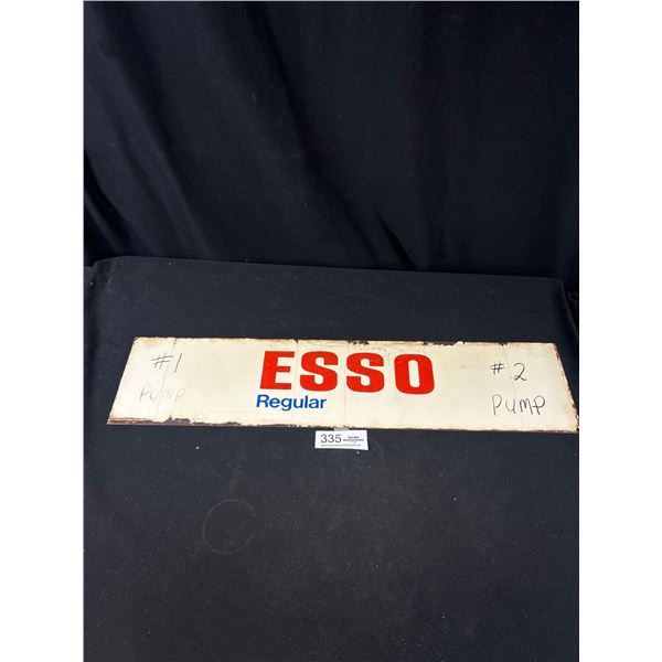 Vintage 25" Wide 6" Tall Esso Gas Pump Plate