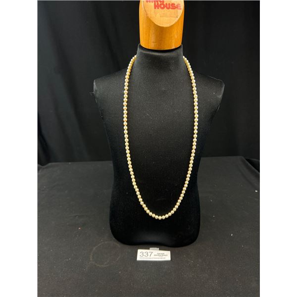 Vintage Hand Knotted Pearl Necklace w/ Original Pearl Clasp