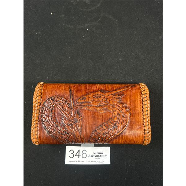 Hand Crafted Leather Clutch Wallet RS Snap Buttons